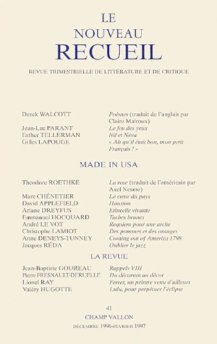 Jean-Baptiste Goureau et  Collectif - Le Nouveau Recueil N°41 Decembre 1996-Fevrier 1997 : Made In Usa.