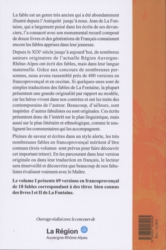 Trésor des fables d'Auvergne-Rhône-Alpes en francoprovençal. Quand nos fabulistes rivalisent avec La Fontaine Volume 1, édition bilingue