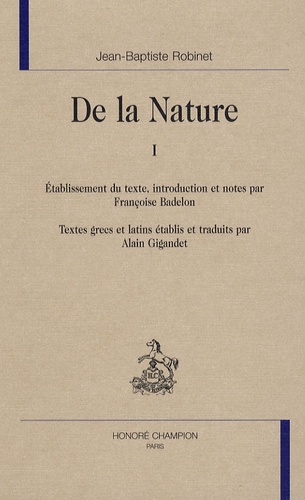 De la Nature. 2 volumes