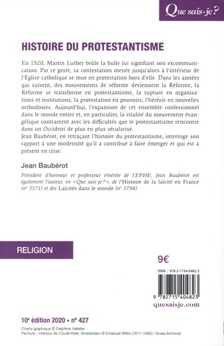 Histoire du protestantisme de Jean Baubérot - Poche - Livre - Decitre