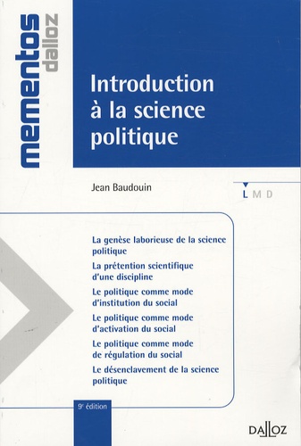 Jean Baudouin - Introduction à la science politique.