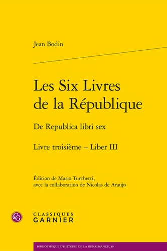 Les Six Livres de la République. Livre troisième