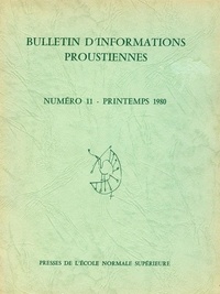 Jean Bousquet - Bulletin d'informations proustiennes n° 11.
