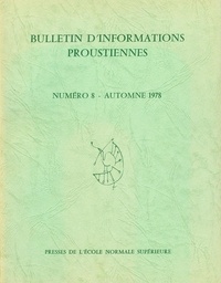Jean Bousquet - Bulletin d'informations proustiennes n° 8.