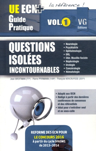 Jean Broitman et Pierre Pfirmann - Questions isolées incontournables - Volume 1.