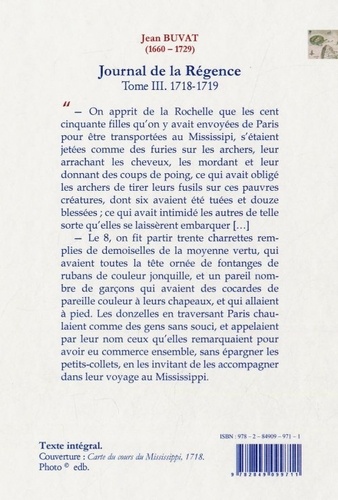 Journal de la Régence. Tome 3, Le Mississippi (1718-1719)