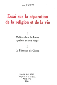 Essai sur la séparation de la religion et de la vie