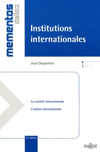 Jean Charpentier - Institutions internationales.