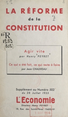 La réforme de la Constitution