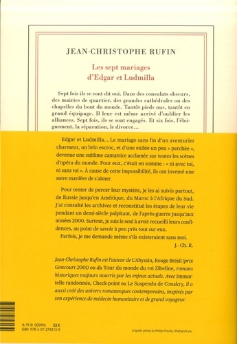 Les sept mariages d'Edgar et Ludmilla de Jean-Christophe Rufin - Grand  Format - Livre - Decitre