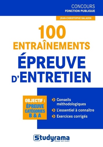 Jean-Christophe Saladin - 100 entraînements Epreuve d'entretien.