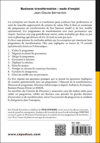 Business transformation : mode d'emploi. Les méthodes des entreprises qui réussissent