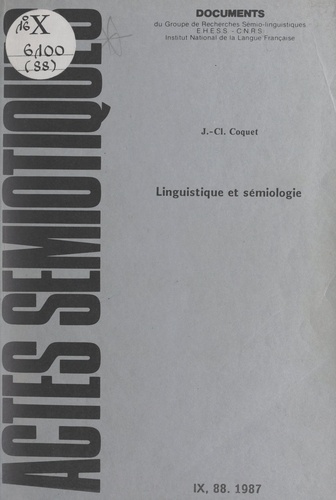 Linguistique et sémiologie