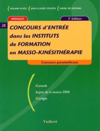 Jean-Claude Coulon et Rafael de Guevara - Concours d'entrée en instituts de formation en masso-kinésithérapie.