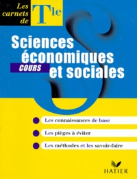 Jean-Claude Drouin - Sciences Economiques Et Sociales Terminales. Cours.