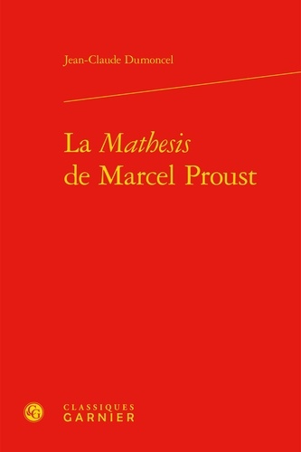 La Mathesis de Marcel Proust