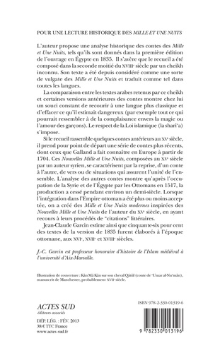 Pour une lecture historique des Mille et Une Nuits. Essai sur l'édition de Bulaq (1835)