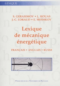 Lexique De Mecanique Energetique. Francais - Anglais - Russe