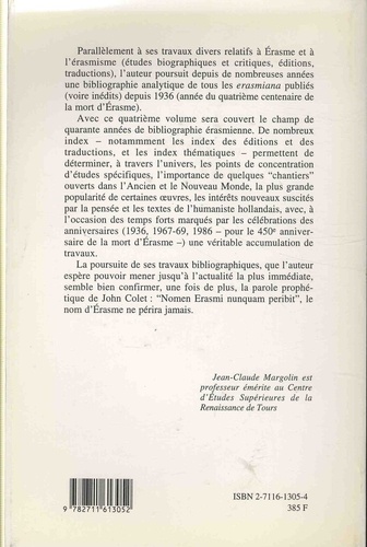 Cinq années de bibliographie érasmienne (1971-1975)