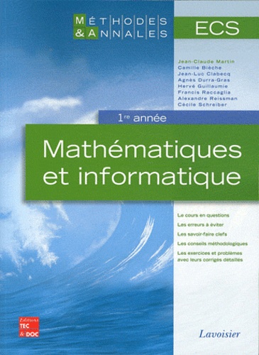 Jean-Claude Martin - Mathématiques et informatique ECS 1re année.