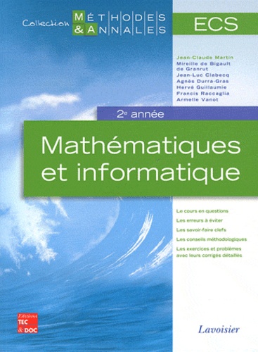 Jean-Claude Martin - Mathématiques et informatique ECS 2e année.