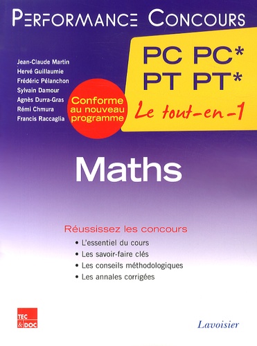 Jean-Claude Martin et Hervé Guillaumie - Maths 2e année PC PC* - PT PT*.