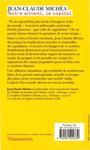 Notre ennemi, le capital - Notes sur la fin eds... de Jean-Claude Michéa -  Poche - Livre - Decitre