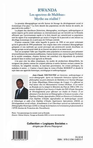 Rwanda Les spectres de Malthus : Mythe ou réalité ?. Une approche socio-historique et anthropologique des dynamiques démographiques à travers modes de production et rapports sociaux dans le milieu rural agricole, de l'époque précoloniale à 1994