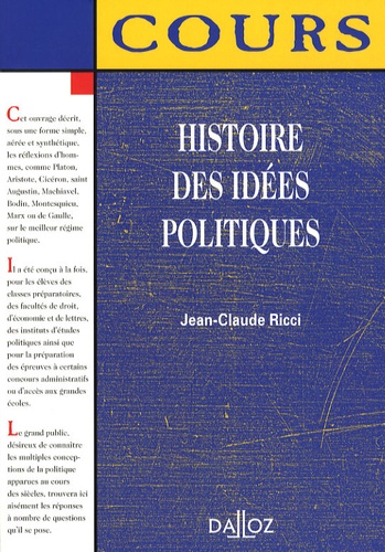 Histoire des idées politiques  Edition 2008