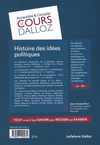 Histoire des idées politiques 5e édition revue et augmentée