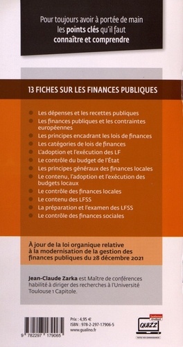 Finances publiques. Intègre les dernières dispositions de la LFR n°2022-1157 du 16 août 2022  Edition 2022-2023