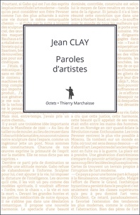 Jean Clay - Paroles d'artistes.
