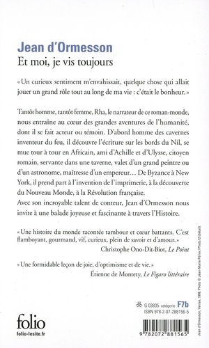 Et moi, je vis toujours de Jean d' Ormesson - Poche - Livre - Decitre