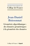 Jean-Daniel Boissonnat - Géométrie algorithmique : des données géométriques à la géométrie des données.