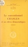 Jean Dautry et Claude Pichois - Le conventionnel Chasles et ses idées démocratiques.