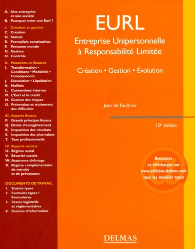 Jean de Faultrier - EURL - Entreprise unipersonnelle à responsabilité limitée.