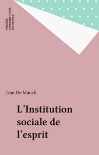 L'INSTITUTION SOCIALE DE L'ESPRIT.