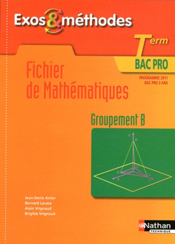 Jean-Denis Astier et Bernard Lacaze - Fichier de mathématiques Tle Bac pro - Groupement B, programme 2011.