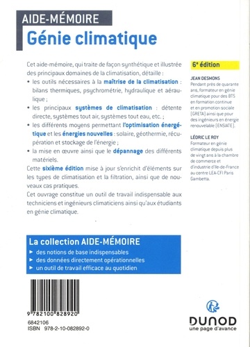 Aide-mémoire Génie climatique 6e édition