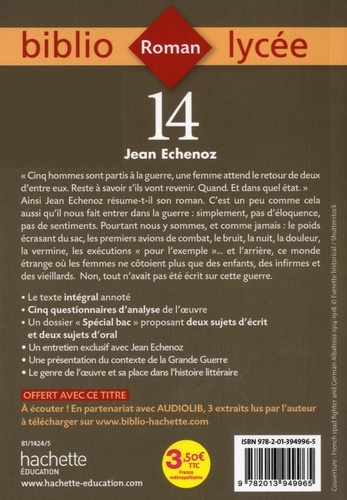 14 de Jean Echenoz - Poche - Livre - Decitre