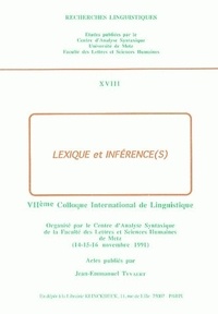 Jean-Emmanuel Tyvaert - Lexique et inférence(s).