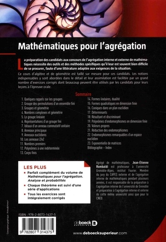 Mathématiques pour l'agrégation. Algèbre et géométrie