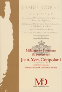Mélanges en l'honneur du professeur Jean-Yves Coppolani