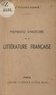 Jean Fourcassié - Mémento d'histoire de la littérature française.