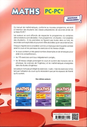 Maths PC/PC*. Cours, exercices et travaux dirigés corrigés
