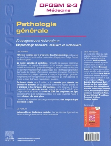 Pathologie générale. Enseignement thématique. Biopathologie tissulaire, cellulaire et moléculaire 3e édition