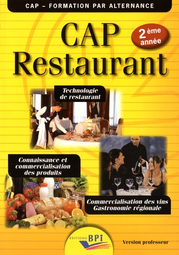 Jean-François Augez-Sartral - CAP Restaurant 2e année - Version professeur.