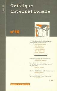 Jean-François Bayart - Critique Internationale N° 10 Janvier 2001.