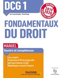 Réserver de l'argent gratuitement télécharger DCG 1 Fondamentaux du droit - Manuel  - Réforme Expertise comptable 2019-2020 par Jean-François Bocquillon, Martine Mariage