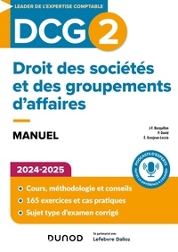 Jean-François Bocquillon et Pascale David - DCG 2 Droit des sociétés et des groupements d'affaires - Manuel 2024-2025.